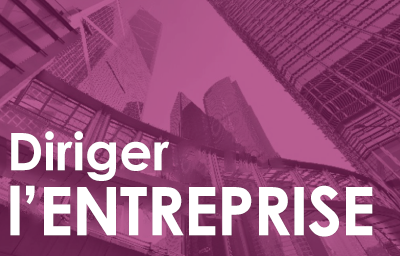 graphique qui dit : « Diriger l’entreprise » avec un arrière-plan urbain pour montrer que la valeur des cadres intermédiaires est leur capacité à accélérer rapidement le changement dans les organisations