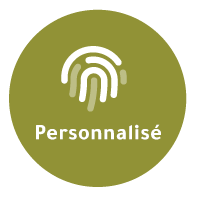 empreinte digitale avec « personnalisé » en dessous, ce qui est un principe que les meilleurs types de formation en leadership devraient incarner